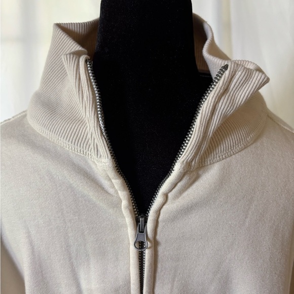 J. America Cream Zip Up Sweater Soft Knit‎ High Collar - Picture 3 of 7